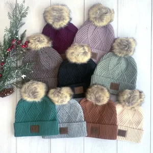 CC Textured Pom Beanie