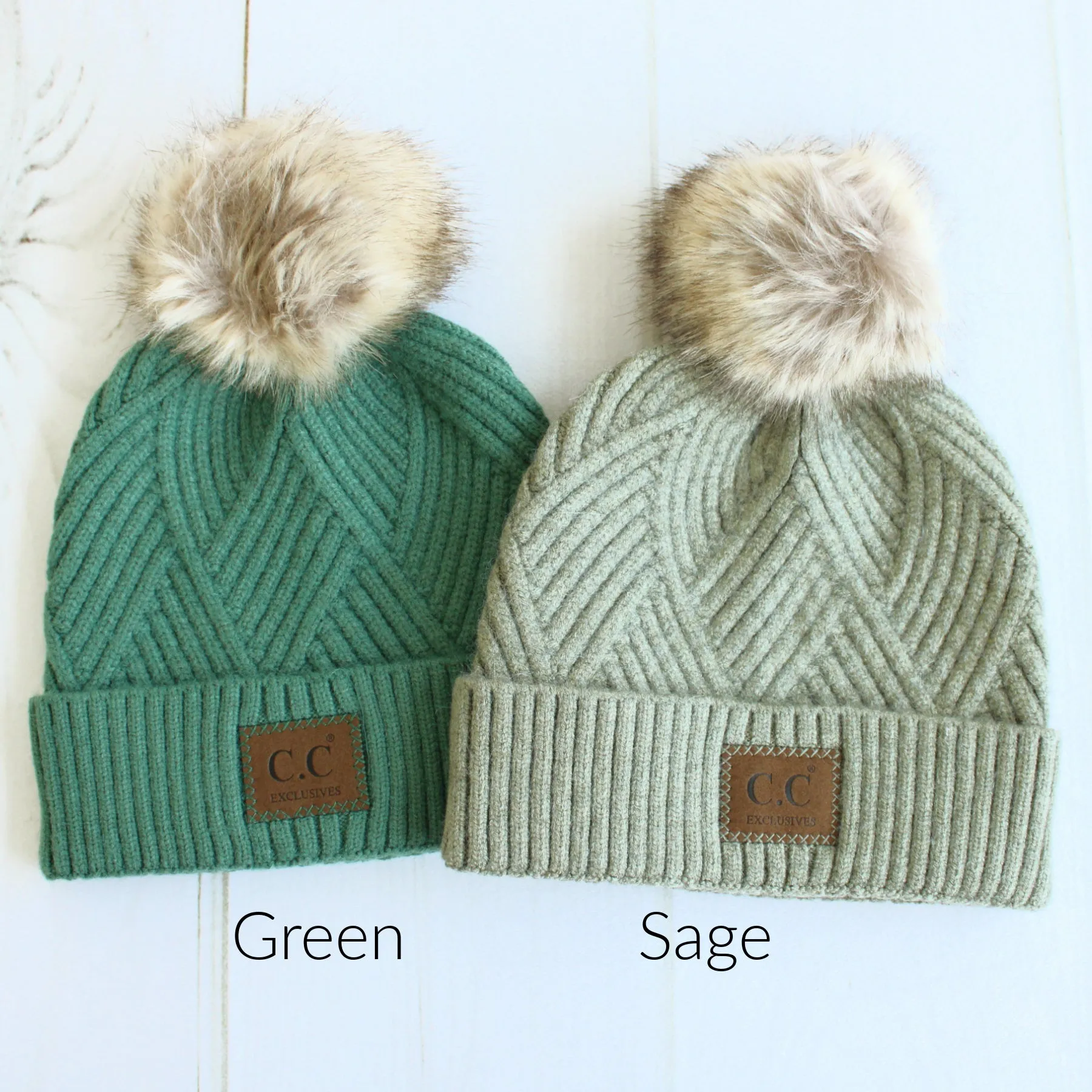 CC Textured Pom Beanie
