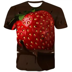 Chocolate T shirts Men Brown Tshirt Printed Delicious T-shirts Graphic Bitter Shirt Print
