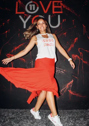COOL MOM II cut-neck tank