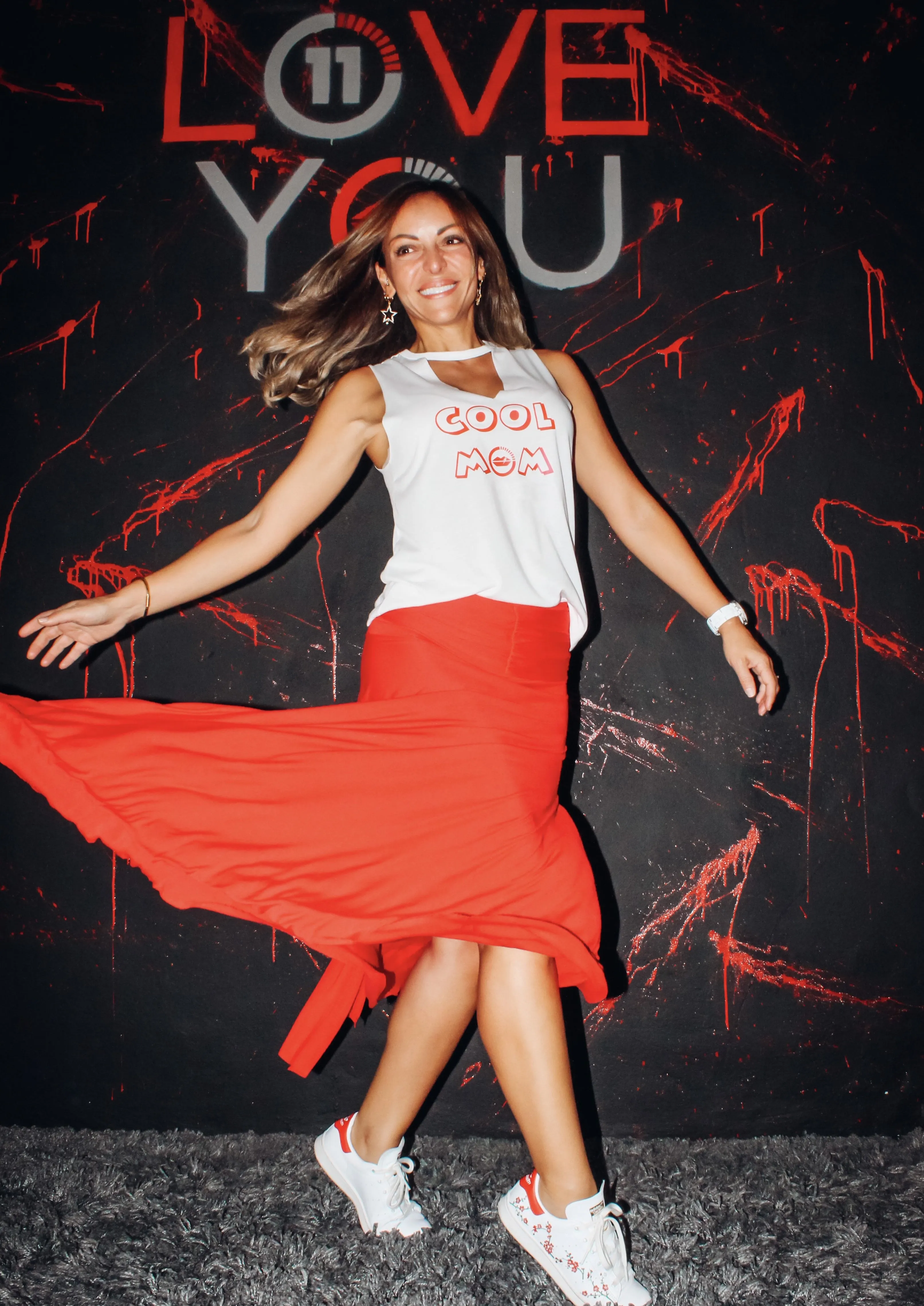 COOL MOM II cut-neck tank