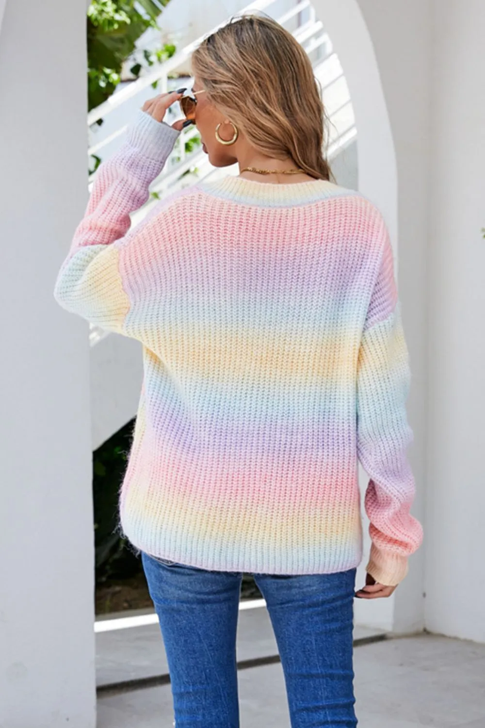 Cotton Candy Rainbow Sweater