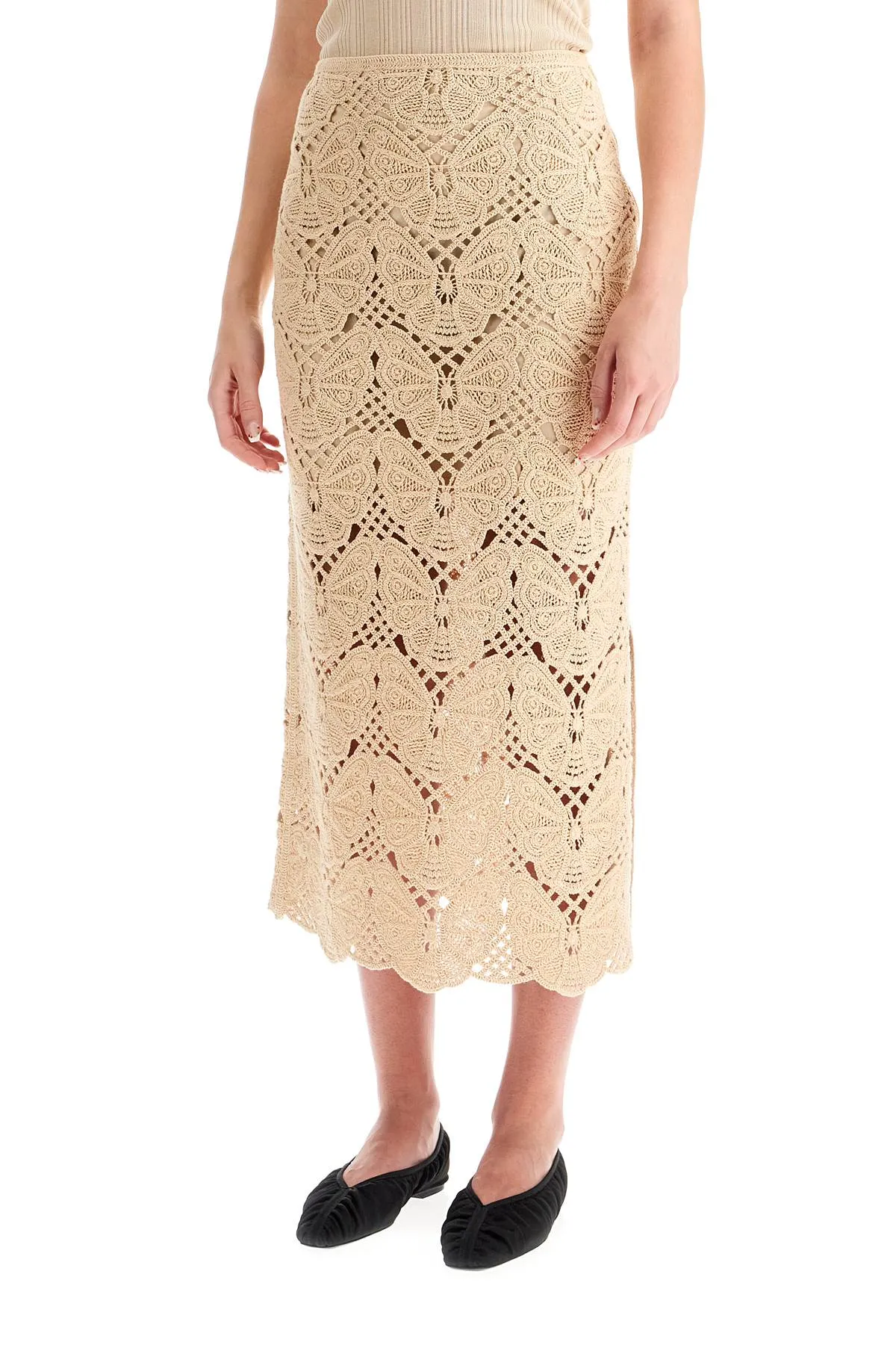 crochet skirt with belt