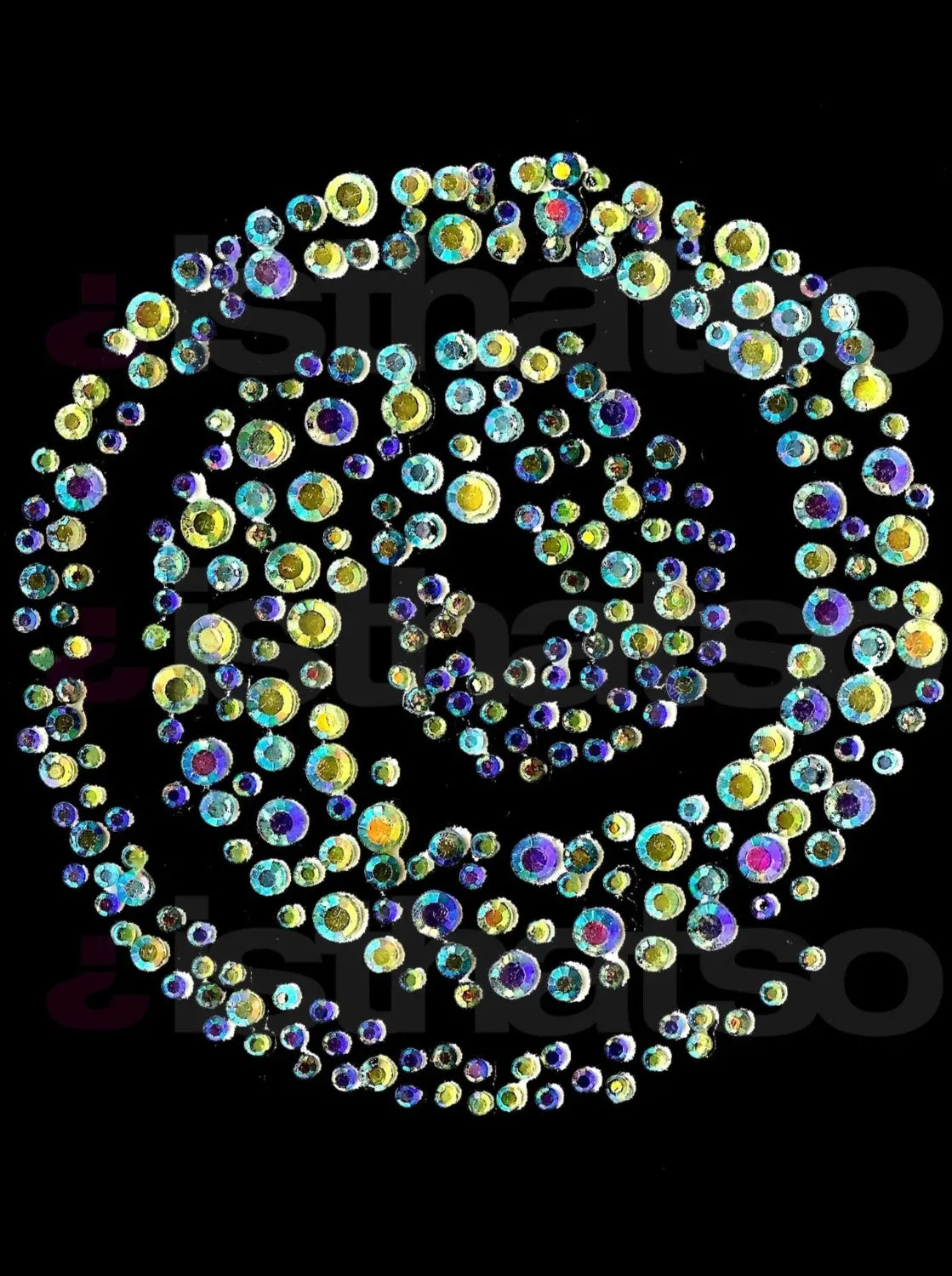 Crystal Koru T-Shirt in Black