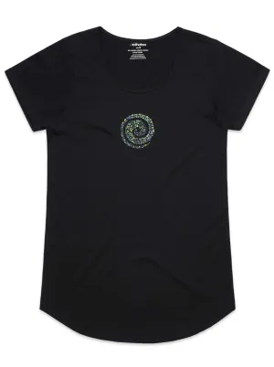 Crystal Koru T-Shirt in Black