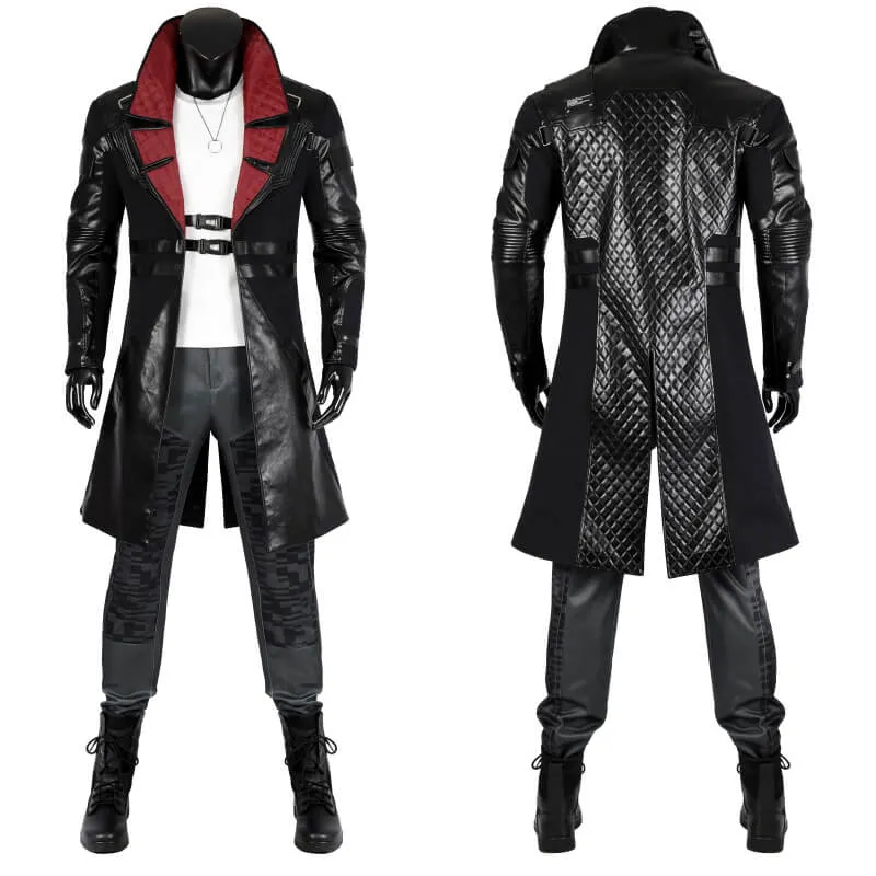 Cyberpunk 2077 Phantom Liberty Costume Solomon Reed Coat Halloween Cosplay Suit