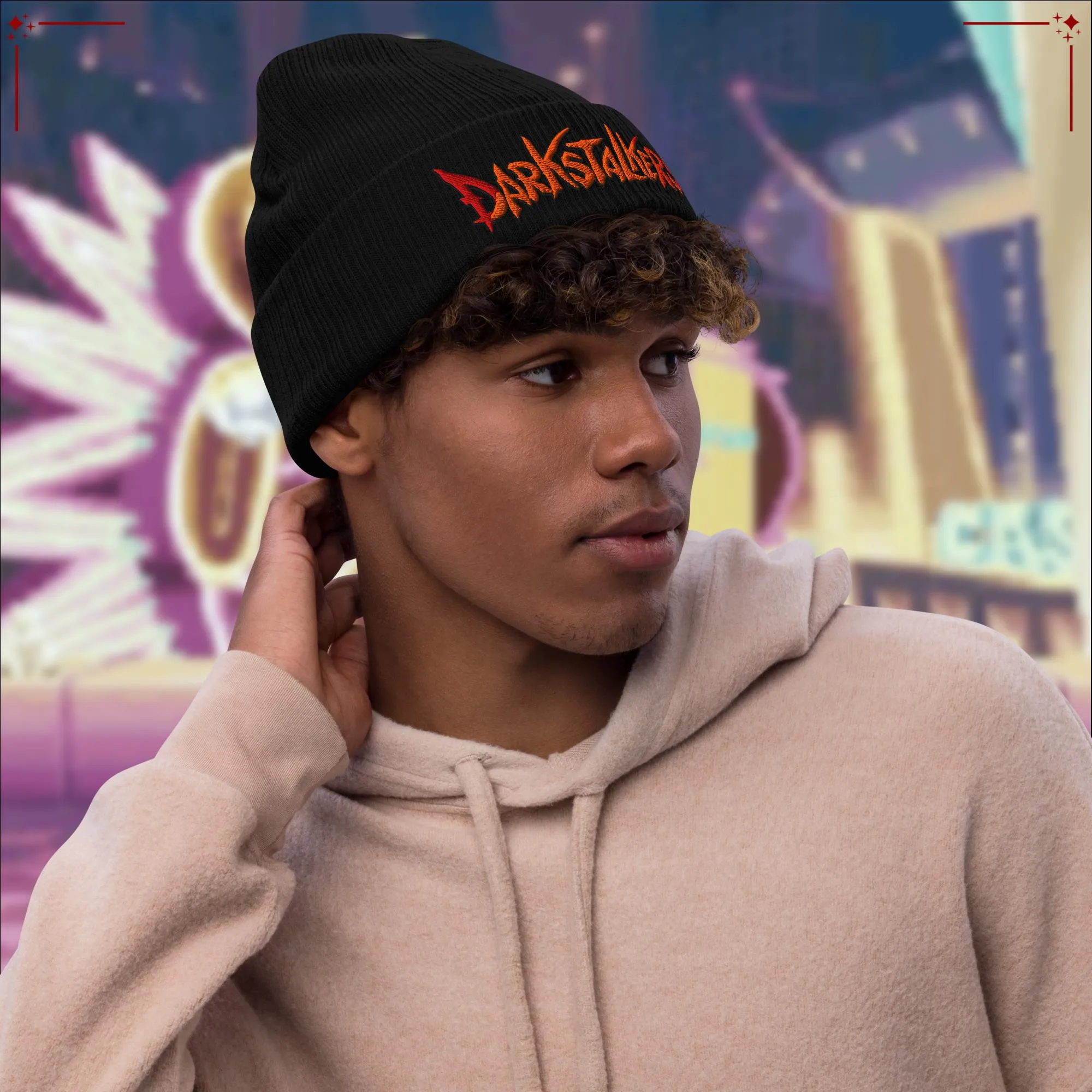 Darkstalkers Ribbed Knit Beanie