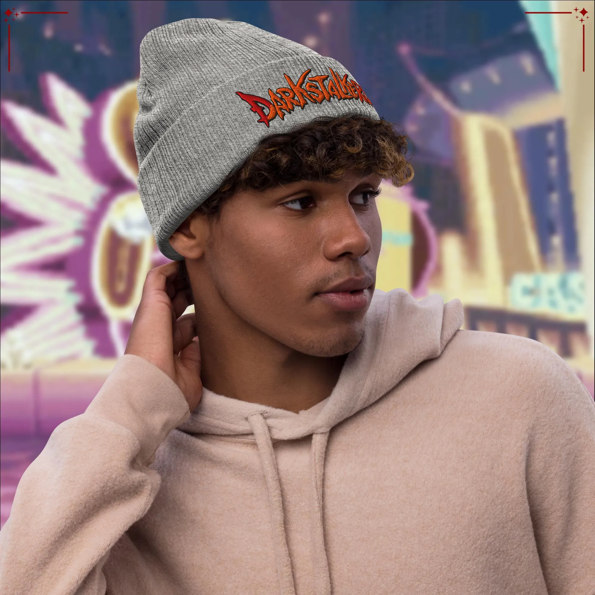 Darkstalkers Ribbed Knit Beanie