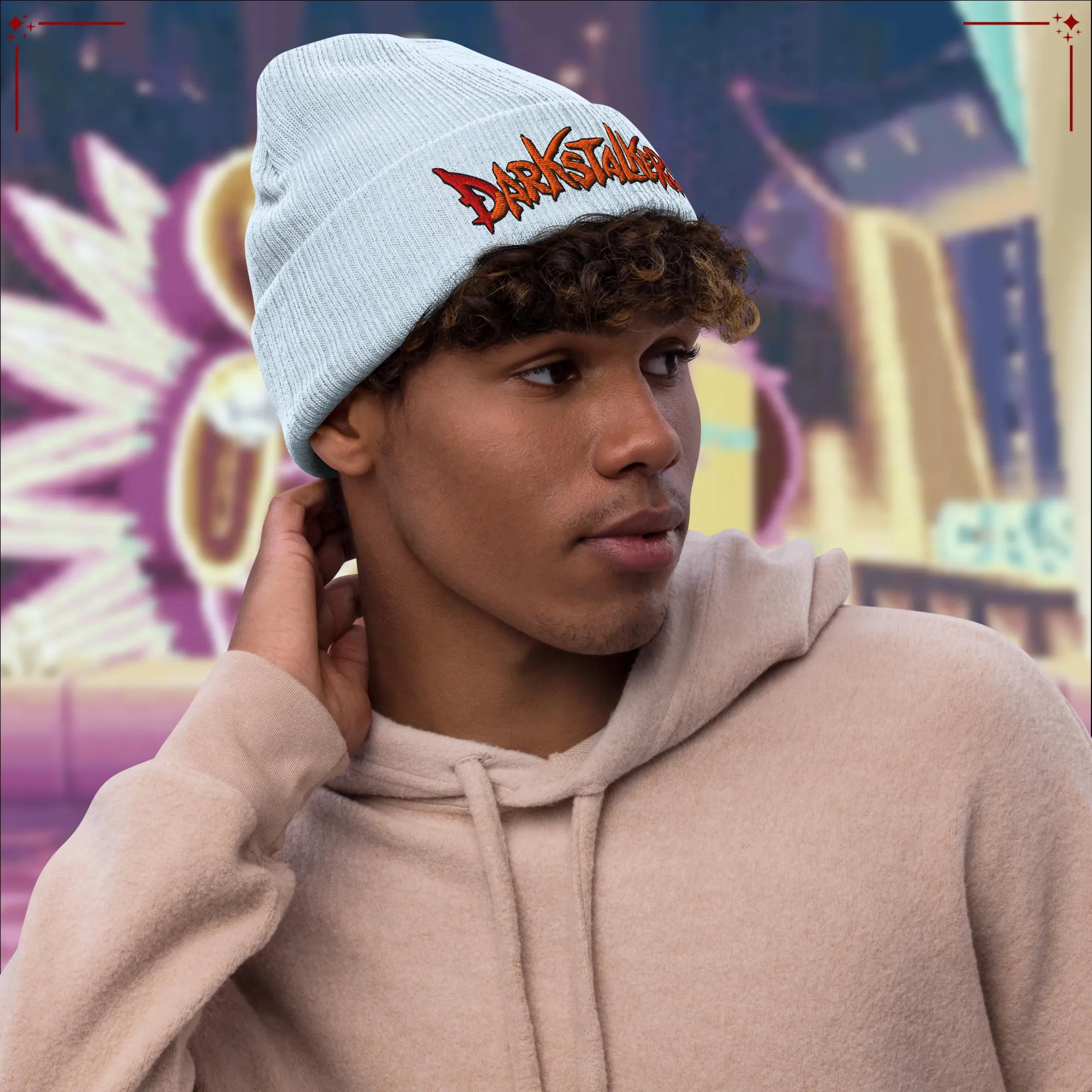 Darkstalkers Ribbed Knit Beanie