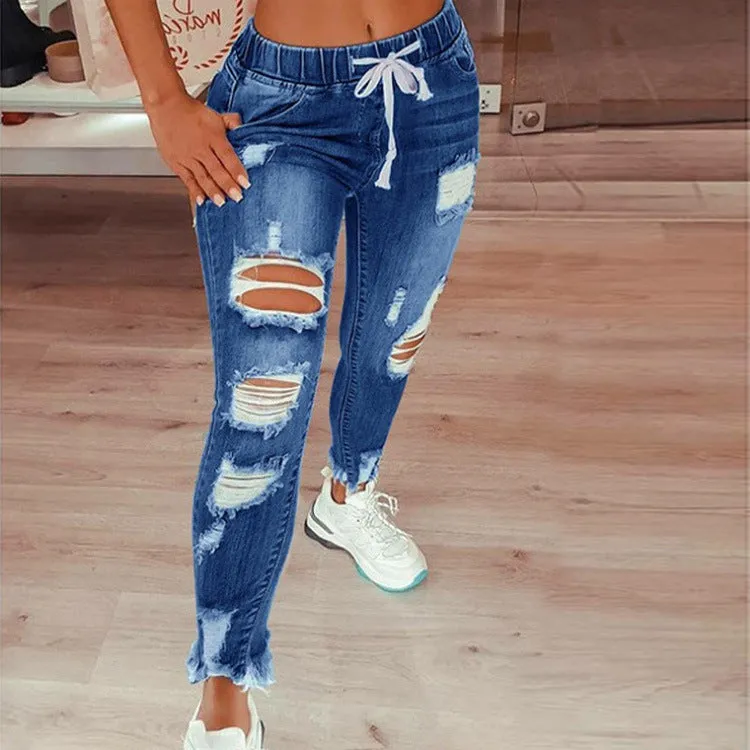 Denim Pants Wholesale Jeans Hole Design Casual Style