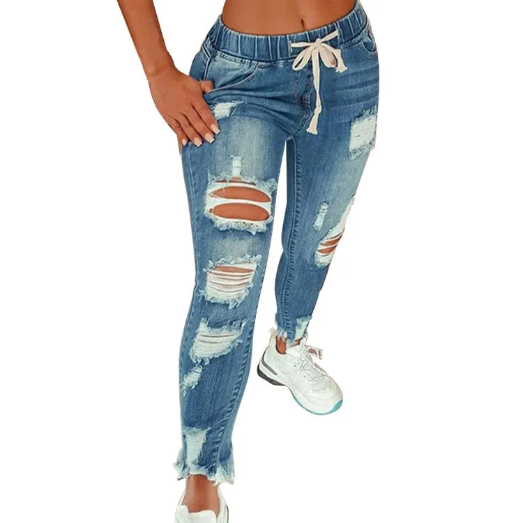 Denim Pants Wholesale Jeans Hole Design Casual Style