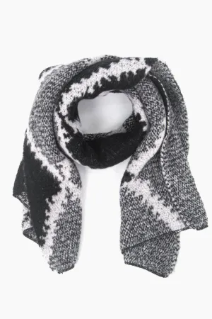 Dove Heavyweight Scarf - Grey/Black, Crosshatch