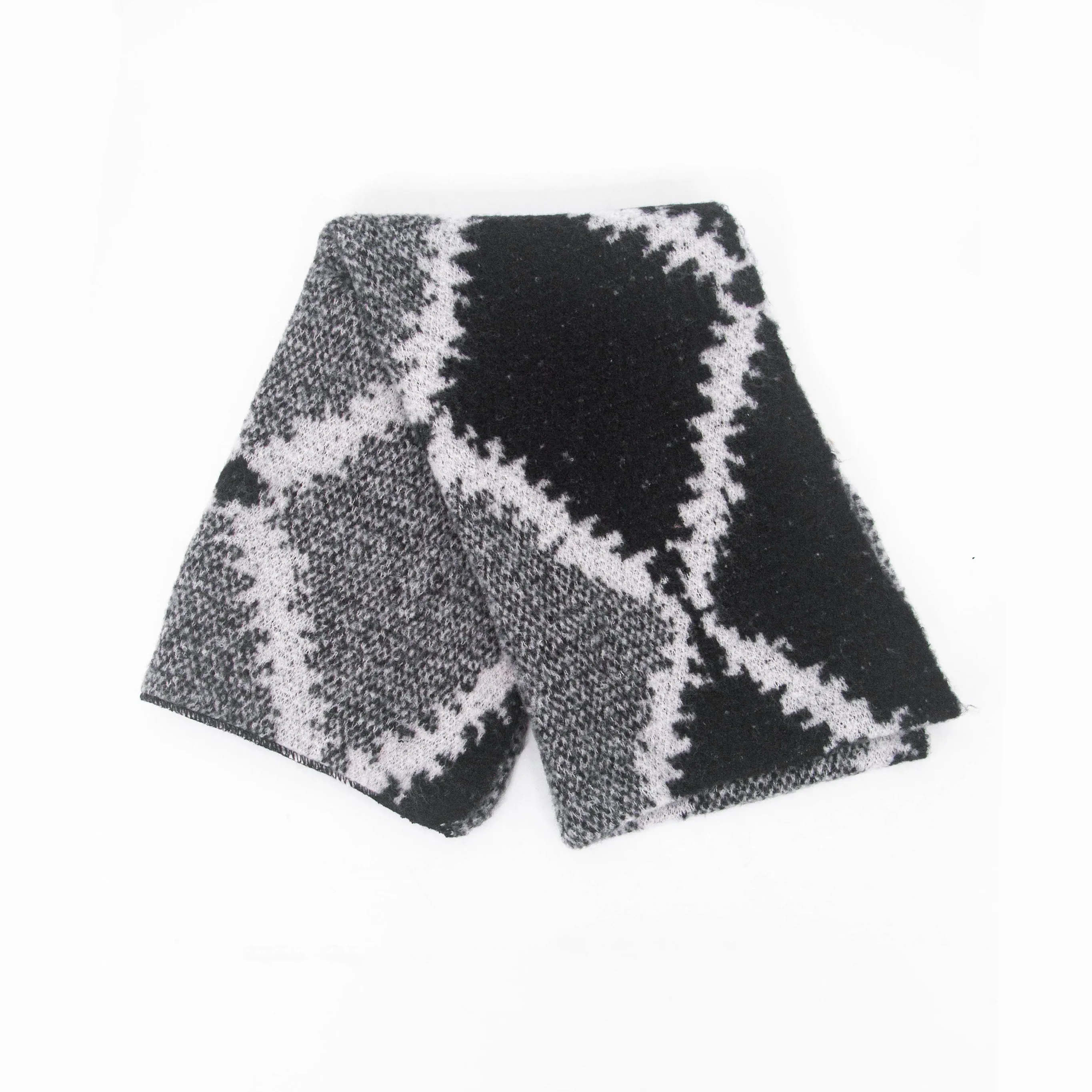 Dove Heavyweight Scarf - Grey/Black, Crosshatch