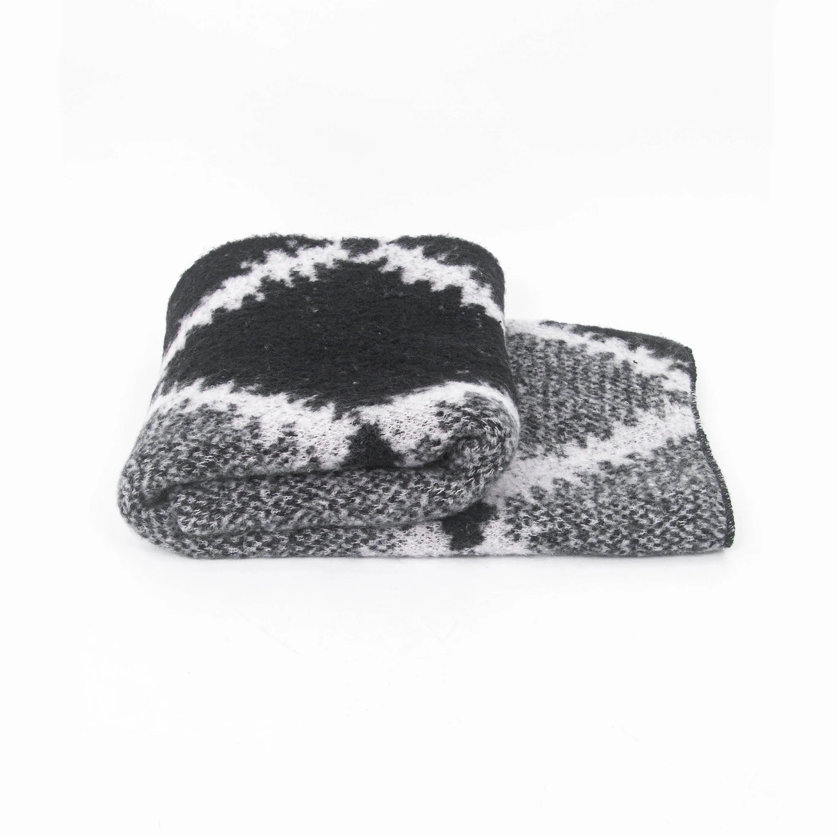 Dove Heavyweight Scarf - Grey/Black, Crosshatch