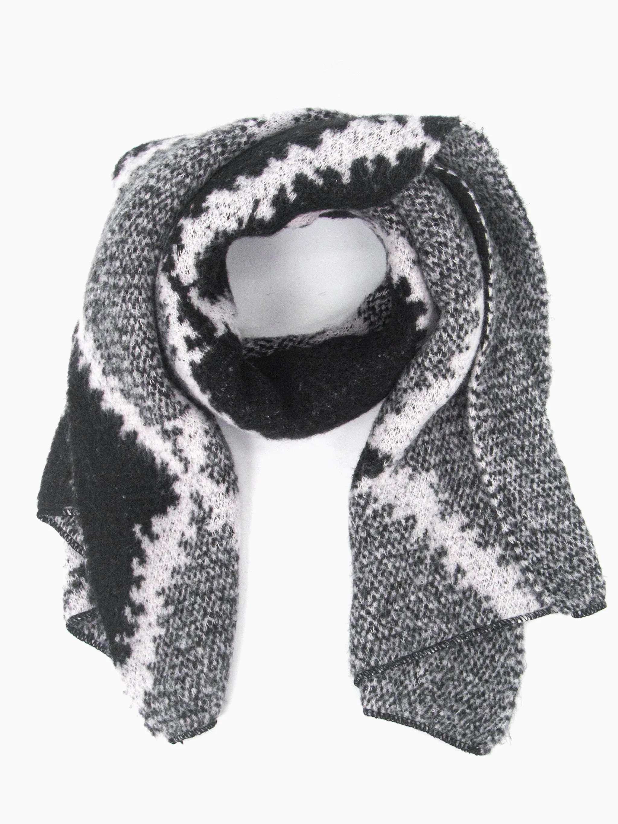 Dove Heavyweight Scarf - Grey/Black, Crosshatch