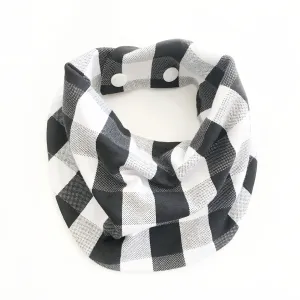 Drool Scarf - Black Buffalo Plaid