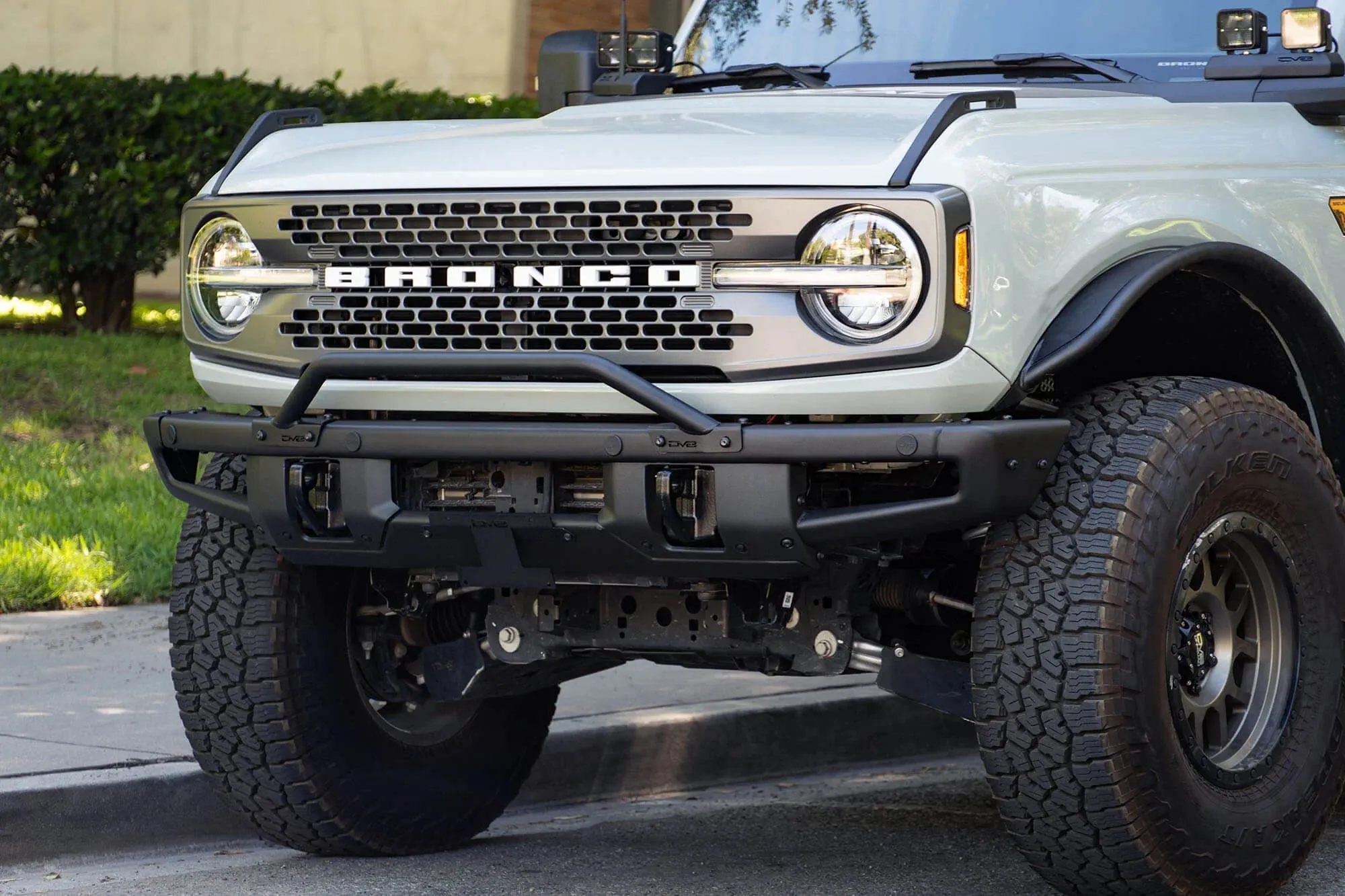 DV8  Factory Front Bumper License Relocation Bracket Center - 2021  Ford Bronco - LPBR-01 -