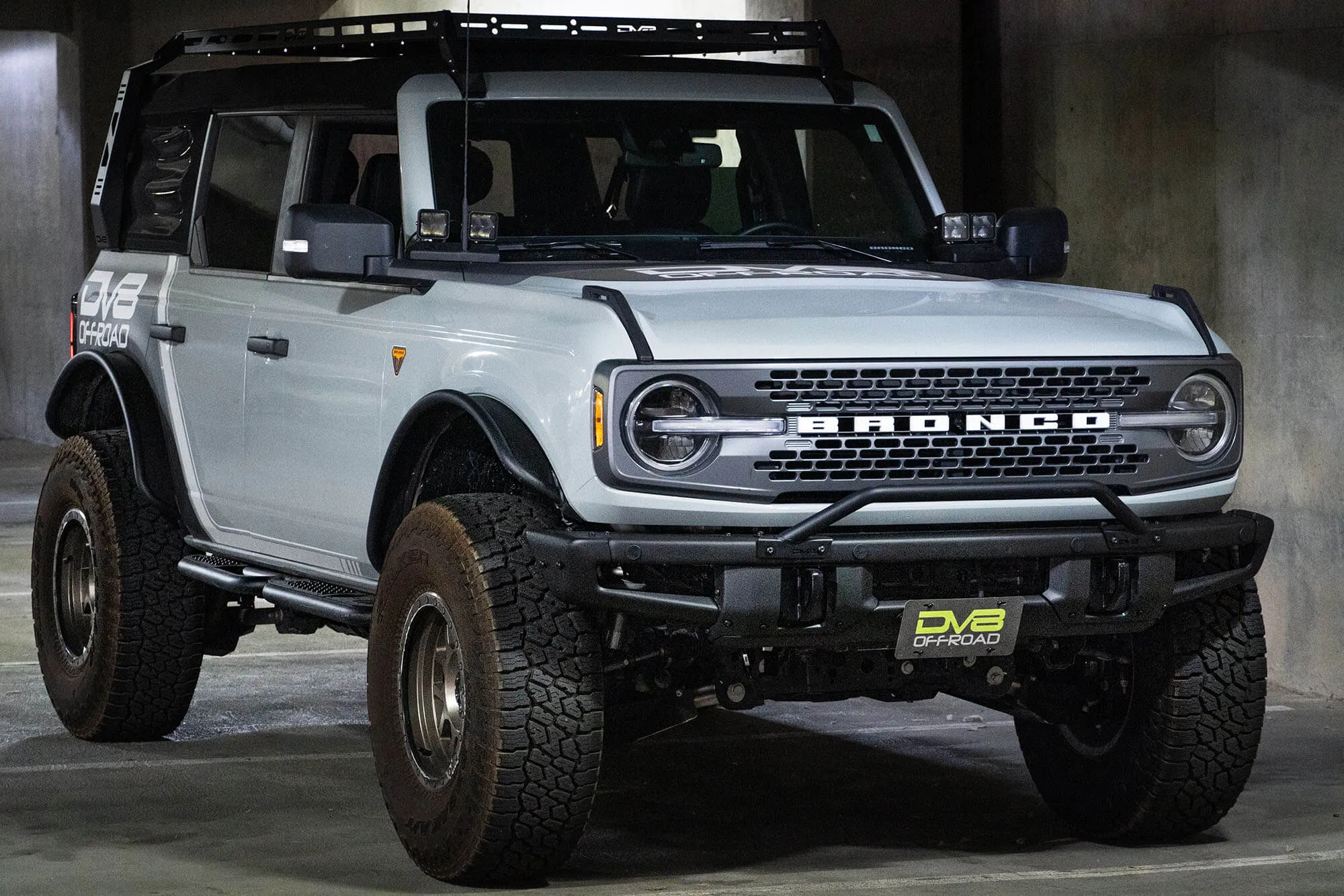 DV8  Factory Front Bumper License Relocation Bracket Center - 2021  Ford Bronco - LPBR-01 -