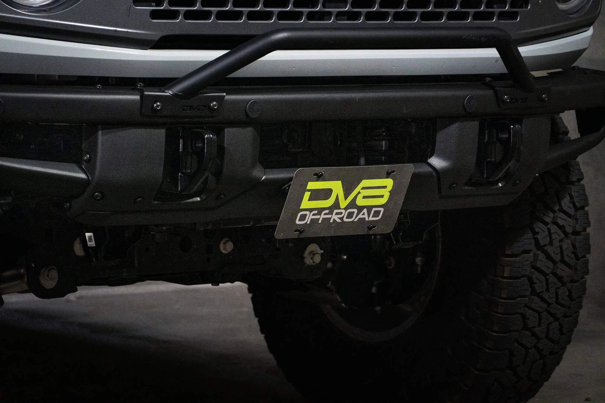 DV8  Factory Front Bumper License Relocation Bracket Center - 2021  Ford Bronco - LPBR-01 -