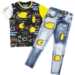 Elite Denim Set Kids My Time To Shine 4043