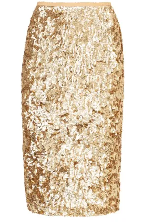 Embroidered Pencil Skirt