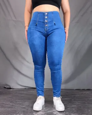 Figurformende High-Waist Faja-Jeans mit Po-Push-up-Effekt