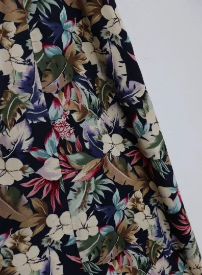Floral Button-Down Midi-Skirt - XL