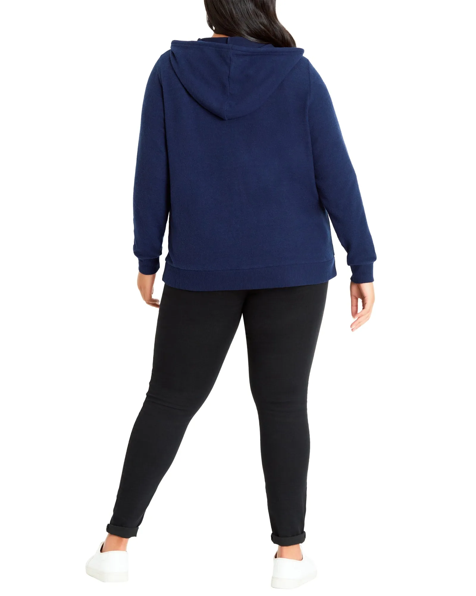 Freya Soft Touch Zip Hoodie | Navy