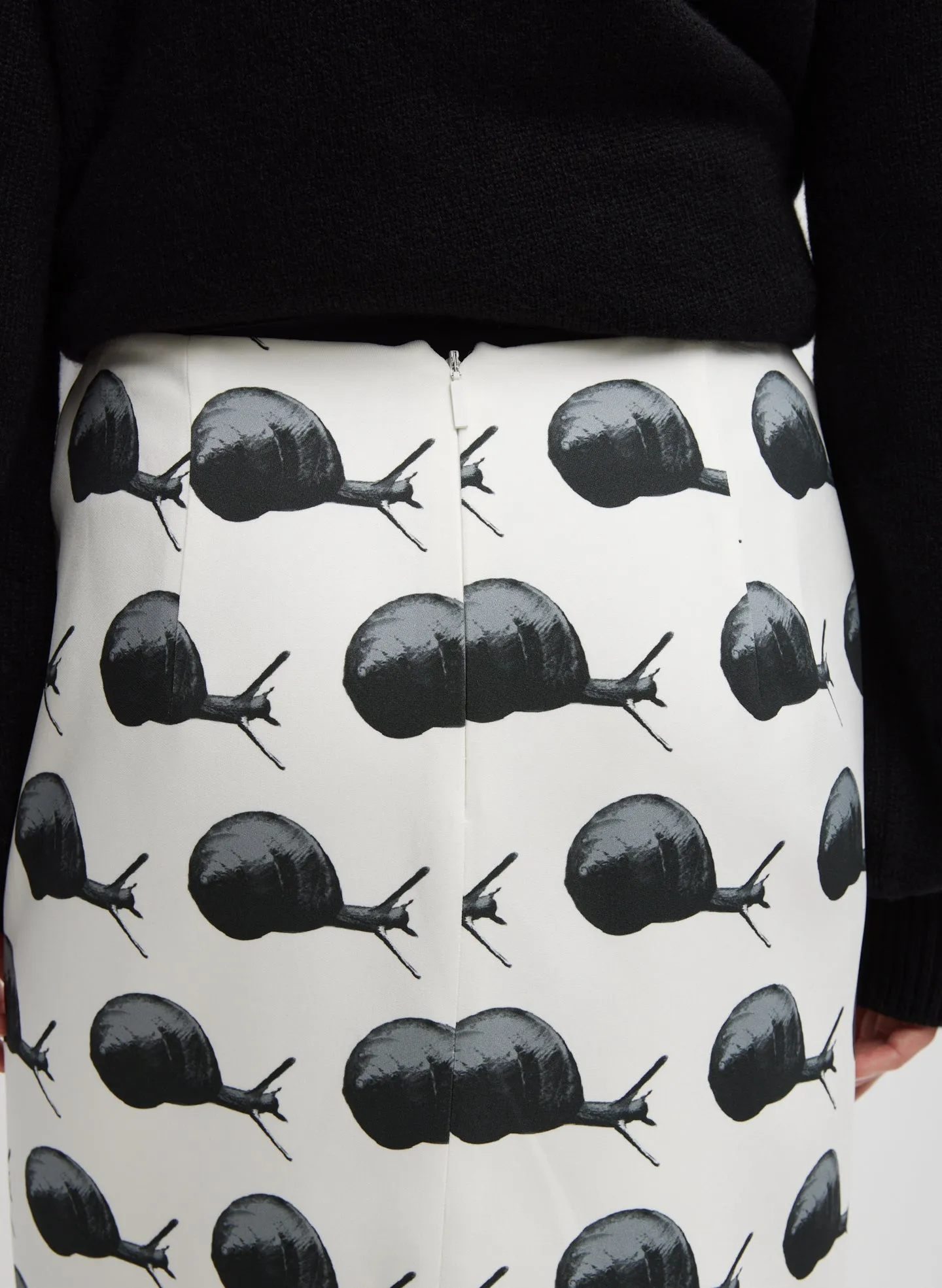 Gary Print On Stretch Crepe Pencil Skirt