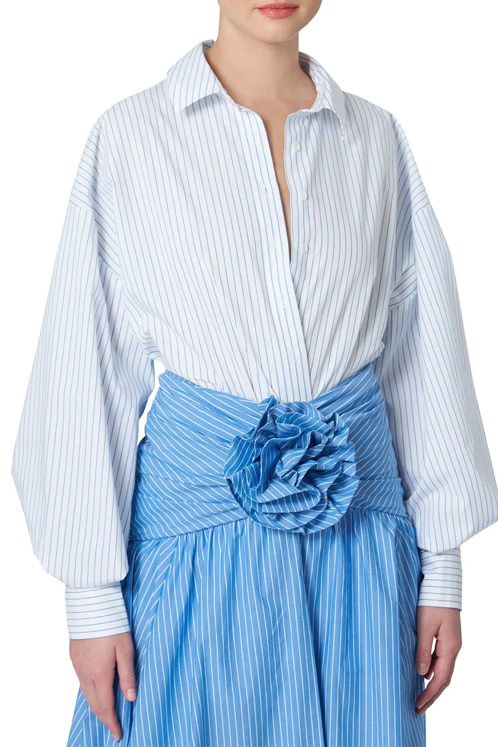 Gathered Waist Maxi Skirt