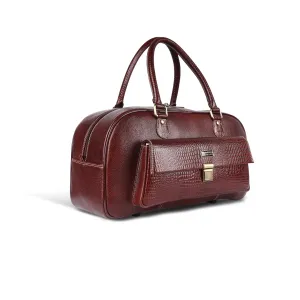 Genuine Leather Brown Travel Bag/Travel Bags for Luggage/Cabin Luggage Bags for Flight/Leather Travel Bags
