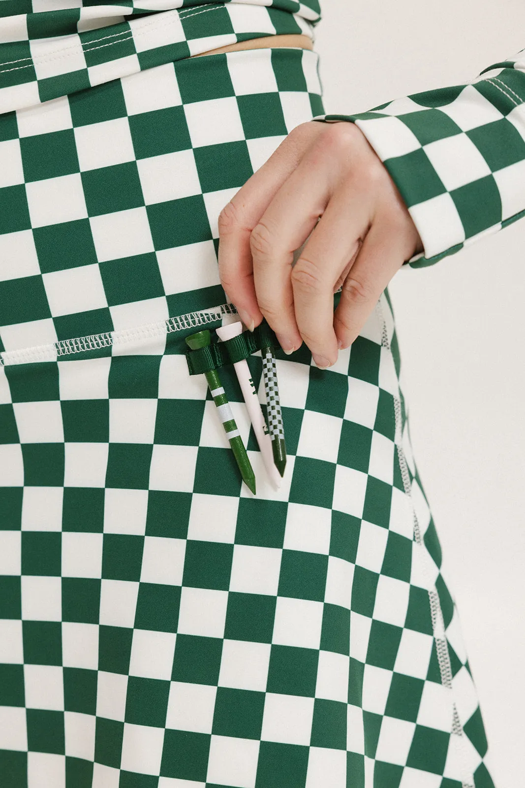 George Skirt - Green/White Checkered
