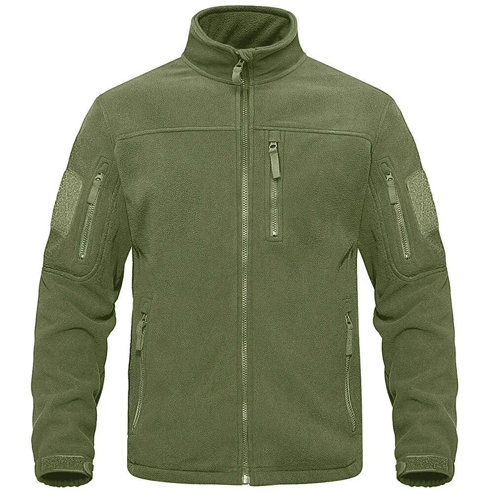 Green-fleece-thermal-warm-casual Tacvasen men's tactical jacket