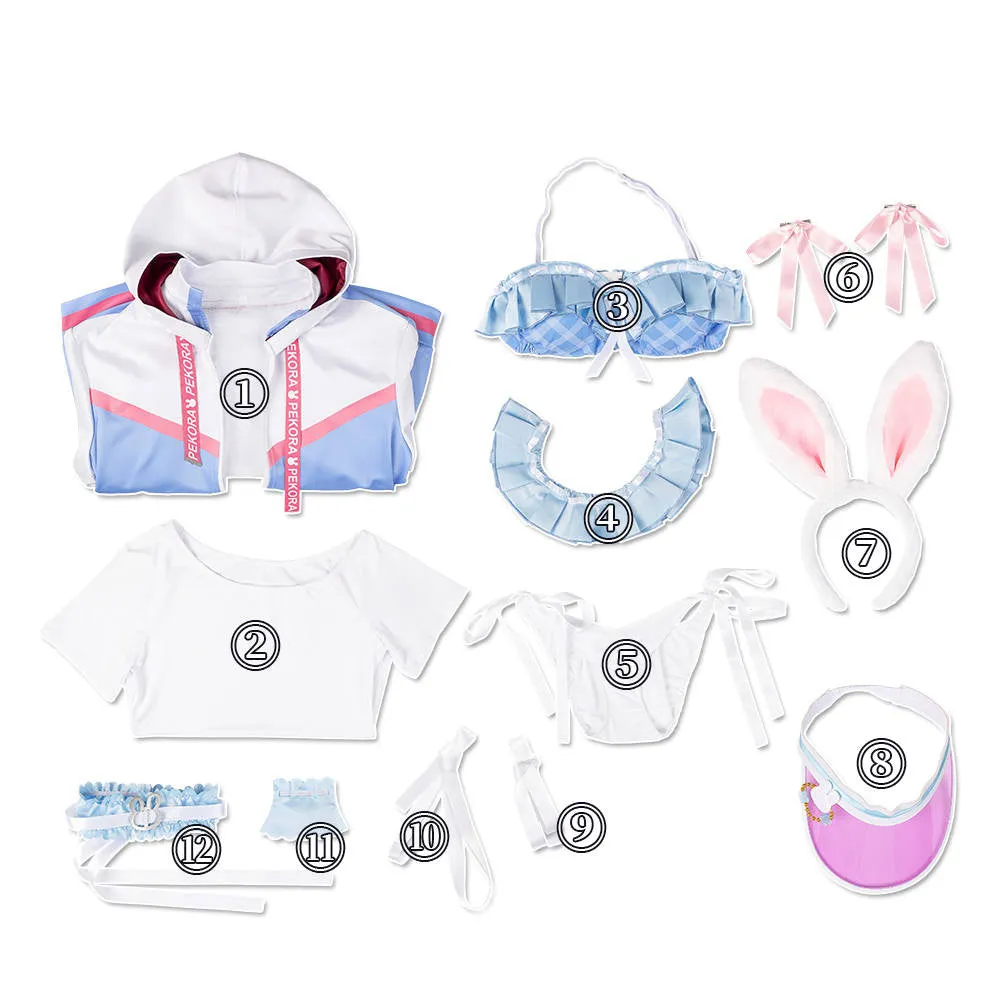 Hololive Virtual YouTuber Usada Pekora Swimsuit Cosplay Costume