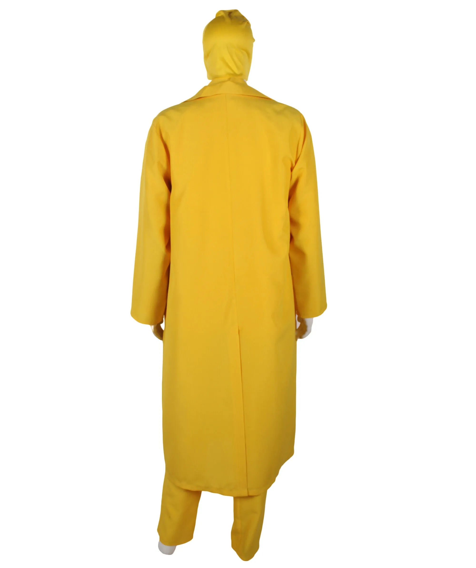 HPO Adult Adventurer Movie Character Yellow Costume, Perfect for Halloween, Flame-retardant Synthetic Fabric