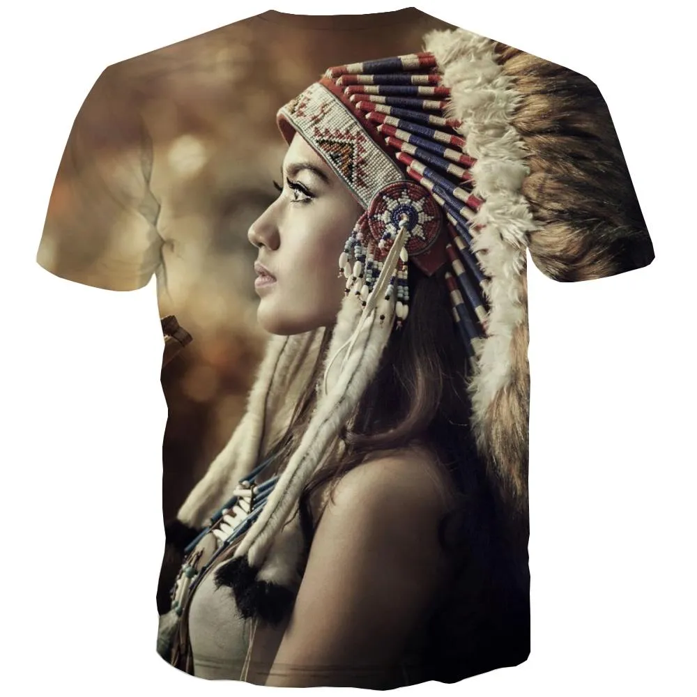 Indians T-shirt Men Grassland Tshirts Novelty Sunset Tshirts Cool War Tshirt Printed