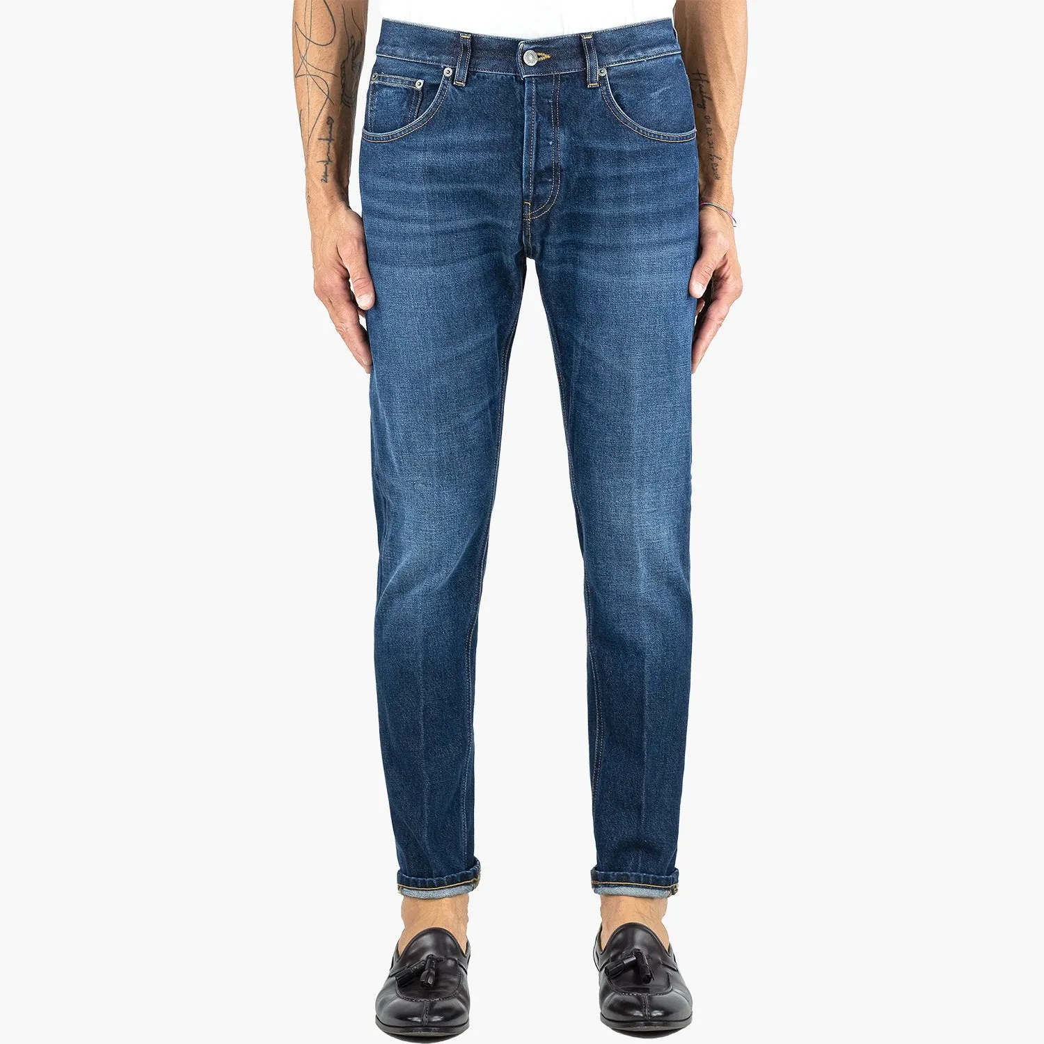 Jeans DONDUP Dian in Puro Denim Lavaggio Medio Scuro