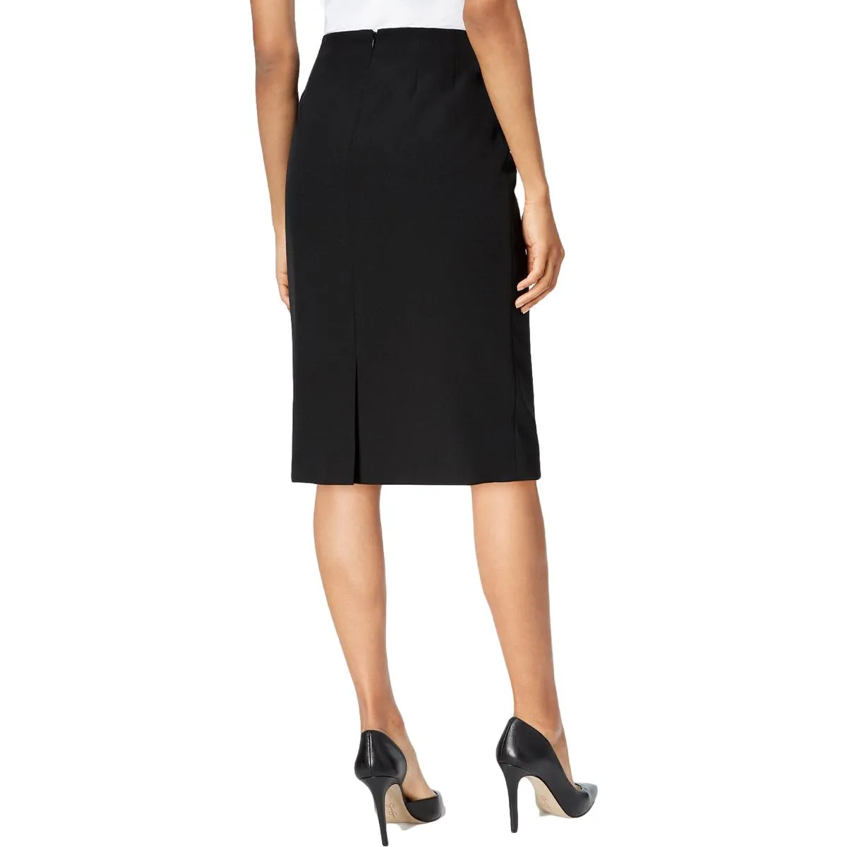 Kasper Womens Plus Crepe Work Pencil Skirt