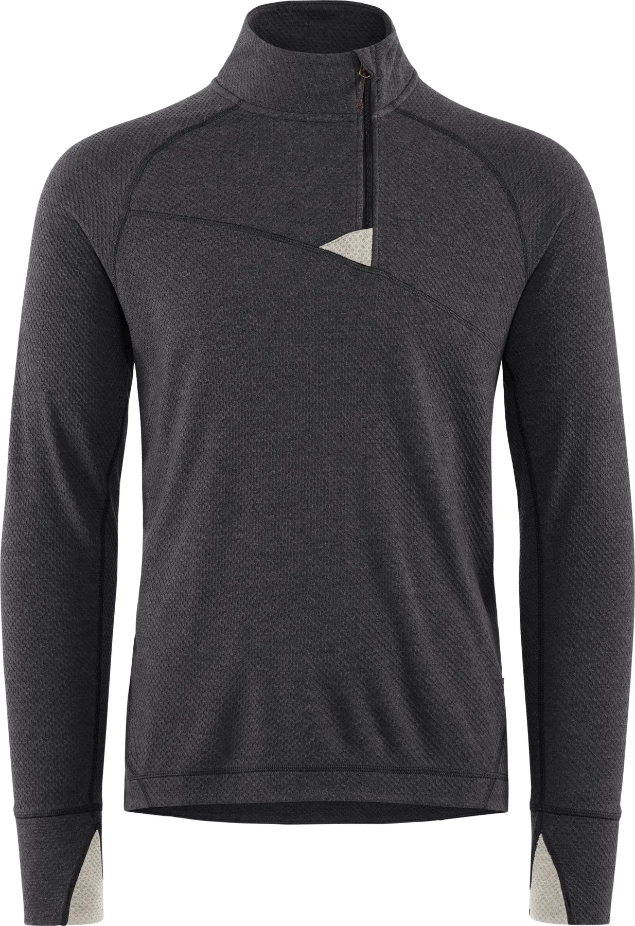 Klättermusen Men&#x27;s Huge Half Zip Sweater Raven-White Clay | Buy Klättermusen Men&#x27;s Huge Half Zip Sweater Raven-White Clay here | Outnorth