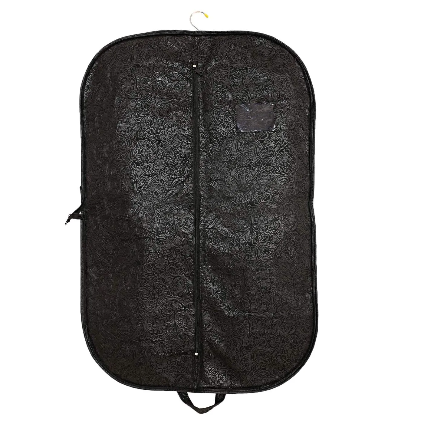 Kuber Industries Embossed Design 9 Pieces Foldable Non Woven Men's Coat Blazer Cover (Black & Brown & Golden) -CTKTC42335