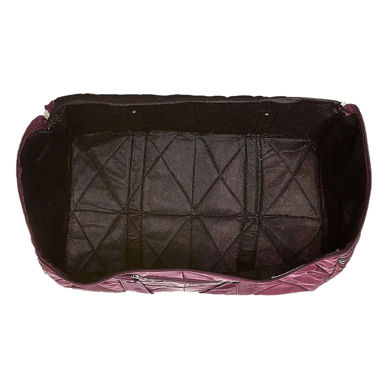 Kuber Industries Storage Duffle Bag | Parachute Travel Storage Bag | Storage Organizer for Clothes | Storage Carrying Bag with Handle | Zipper Closure Storage Bag for Clothes | Maroon
