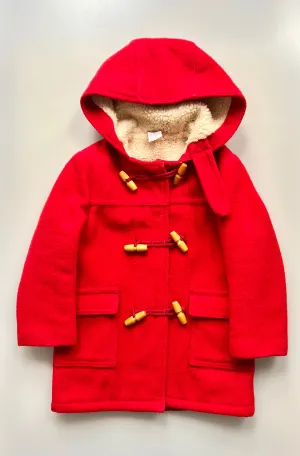 Ladybird Vintage Red Wool Duffle Coat Age 4-5