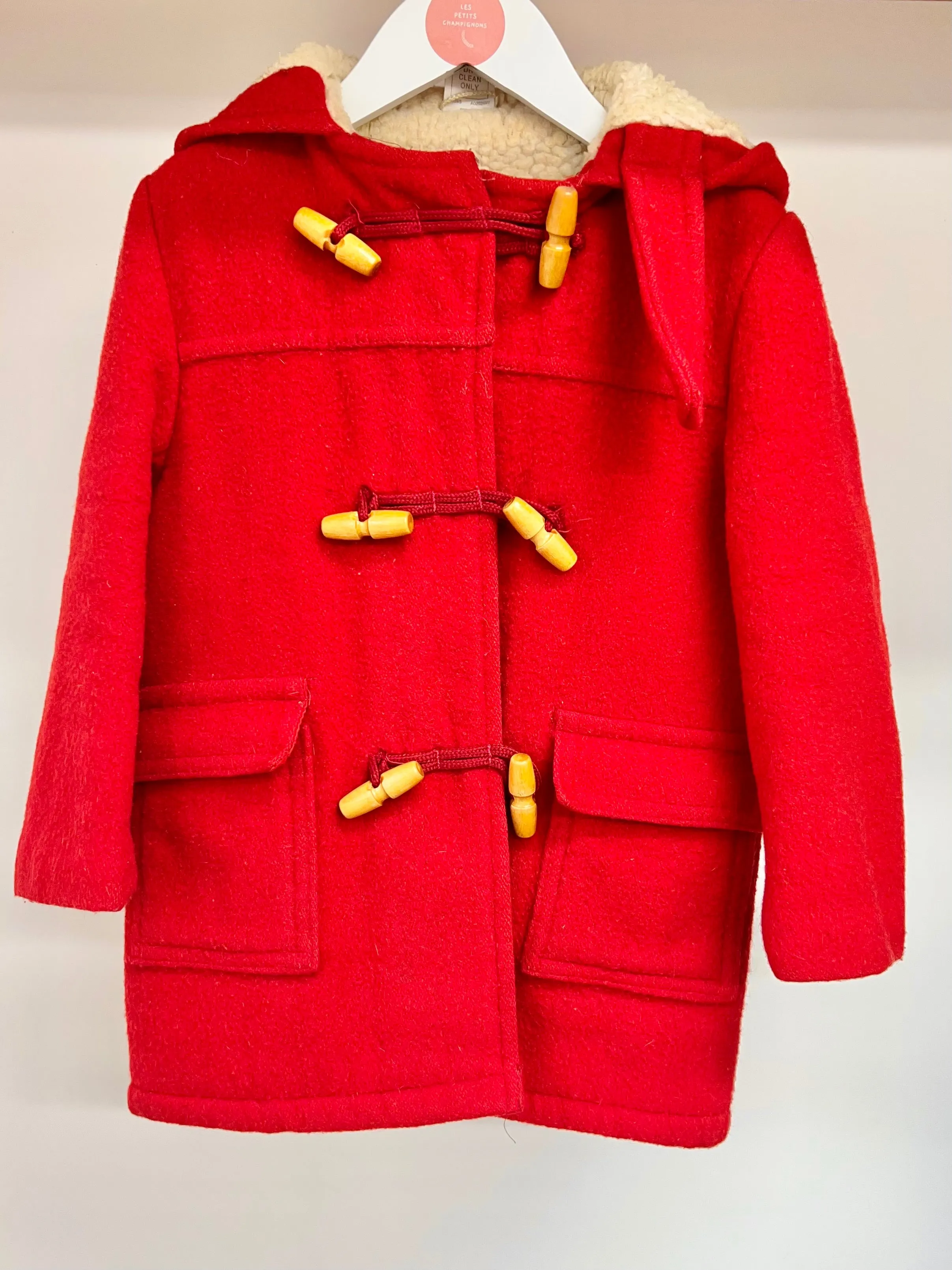 Ladybird Vintage Red Wool Duffle Coat Age 4-5