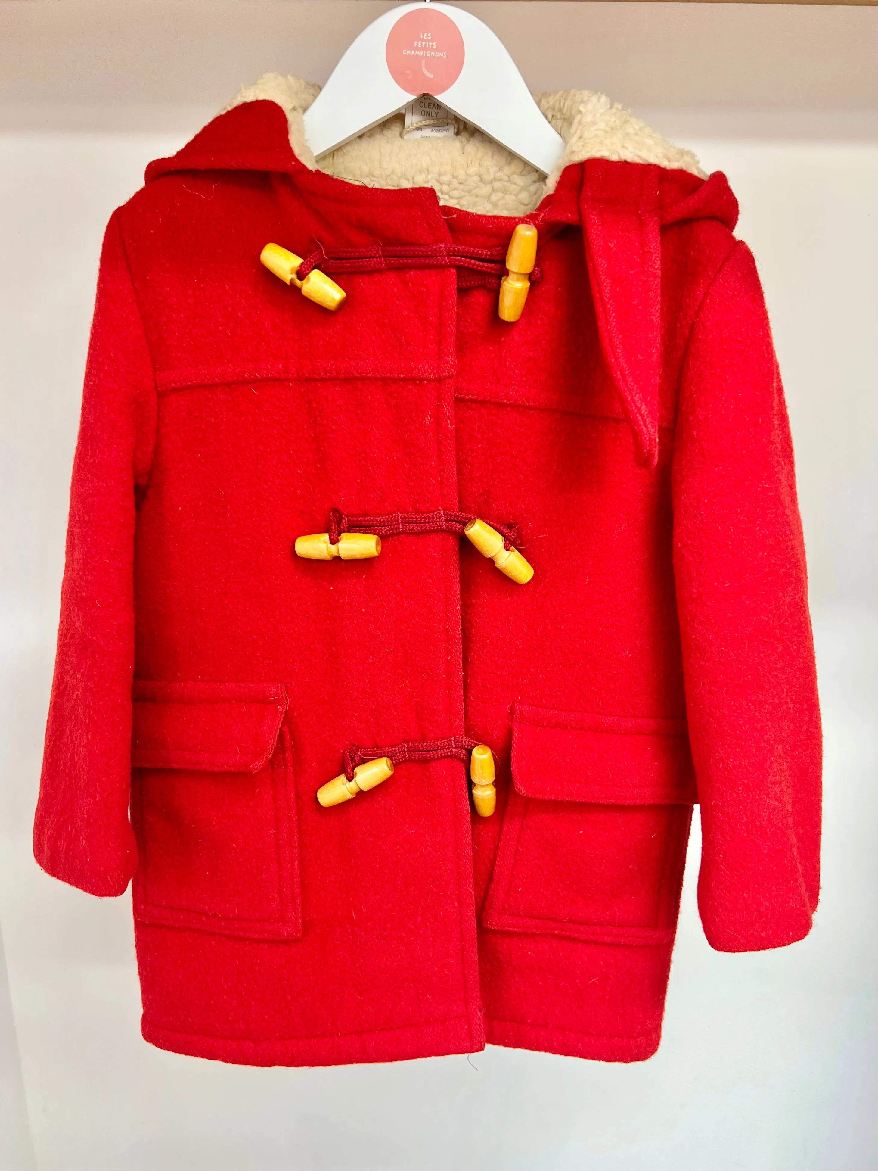 Ladybird Vintage Red Wool Duffle Coat Age 4-5