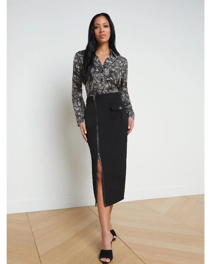 L’Agence Maverick Cargo Pencil Skirt