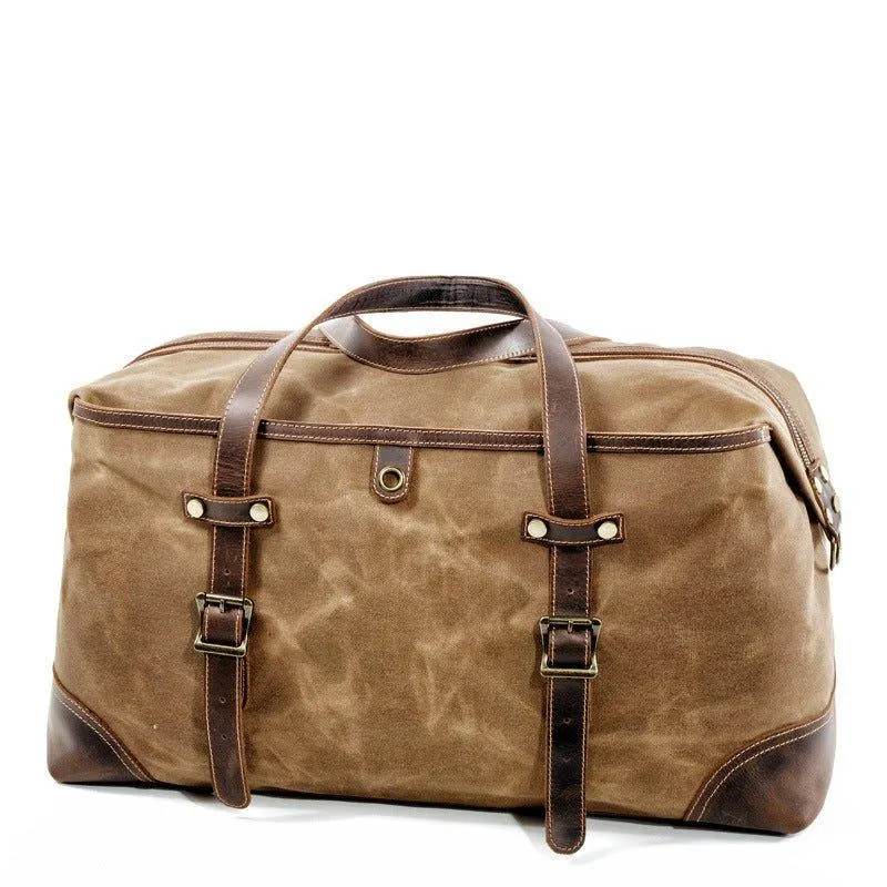 Large Waxed Canvas Travel Duffle Bag
