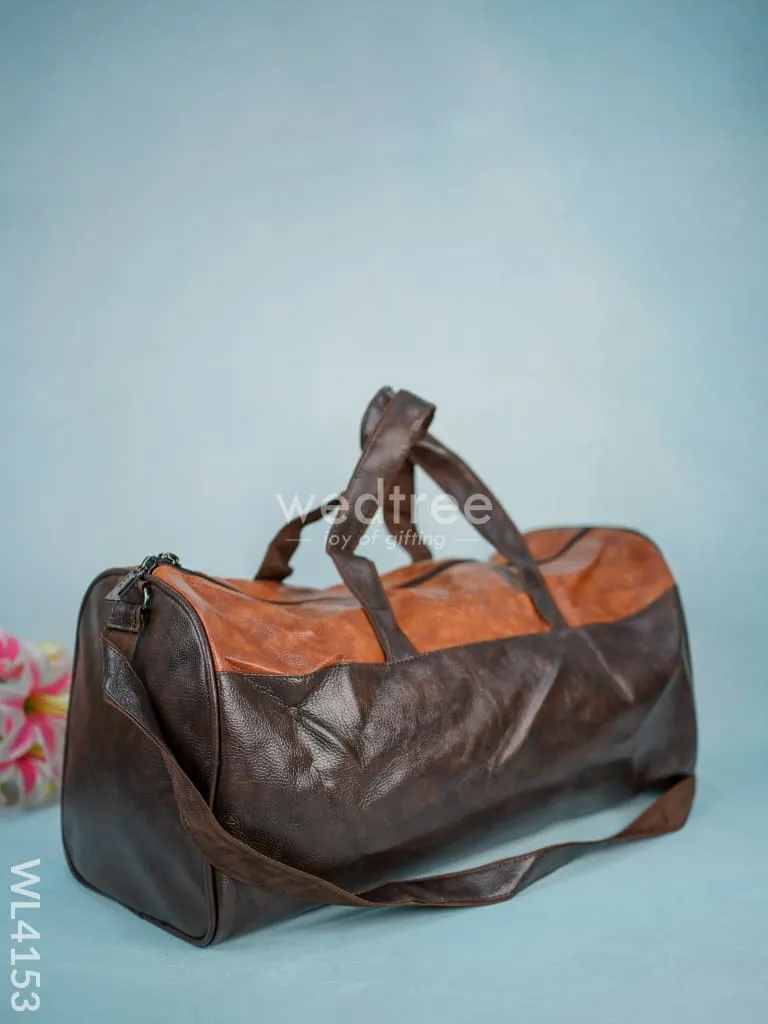 Leather Duffle Bag - Brown - WL4153