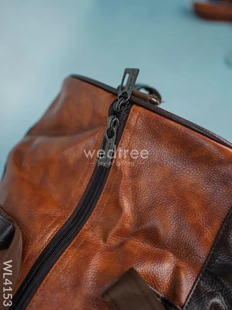 Leather Duffle Bag - Brown - WL4153