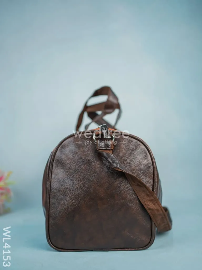 Leather Duffle Bag - Brown - WL4153