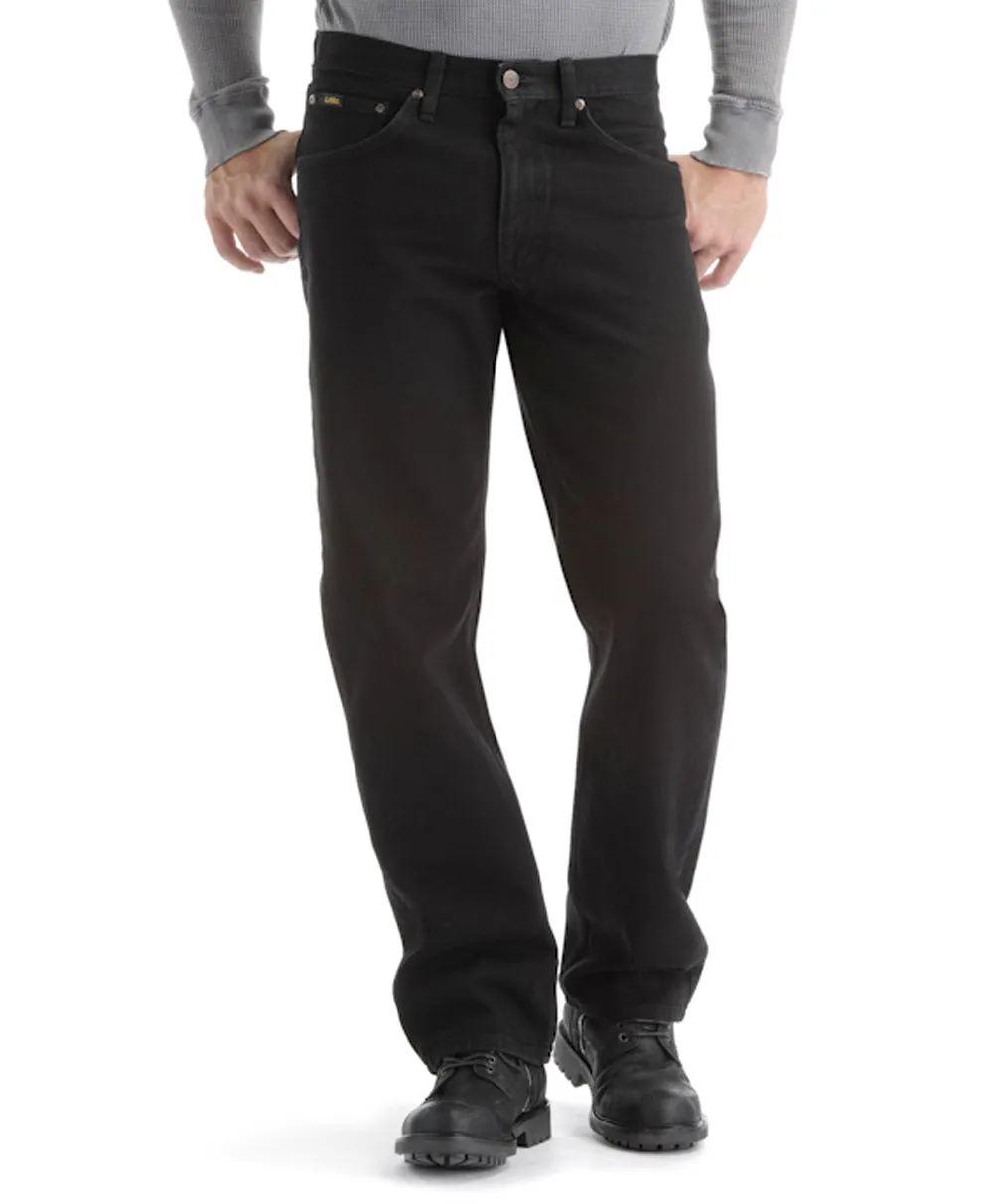 Lee Men's Regular Fit 100% Cotton Straight Leg Jeans - Black